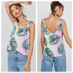 Adidas x Farm Rio | Tropical Palm Trefoil Leaf Ombre Tank Top Size Small